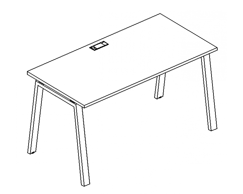 Стол письменный на металлокаркасе TRE 100x70x75 A4.PRO