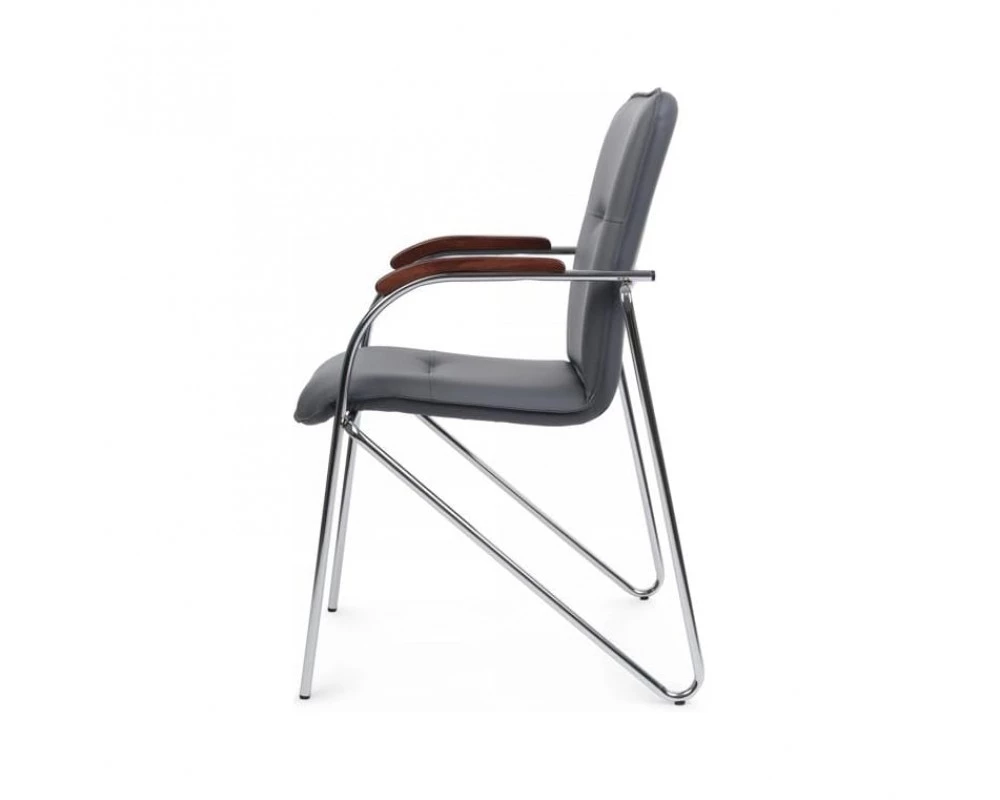 Стул Самба с деревянными подлокотниками SMB-02H Хром гальв.