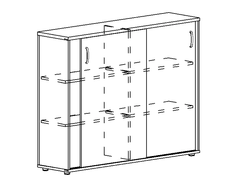 Шкаф-купе средний (для 2-х столов 60) Albero