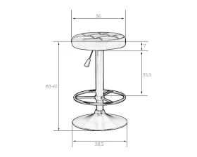 Табурет барный Bruno Black images
