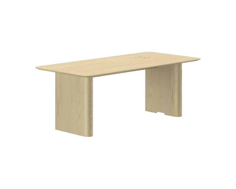 Стол руководителя лакированный с механизированным лючком слева 1850х950х720 Bosco