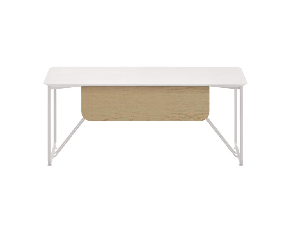 Стол руководителя с передней панелью лакированный 1100х450х12 Infinity