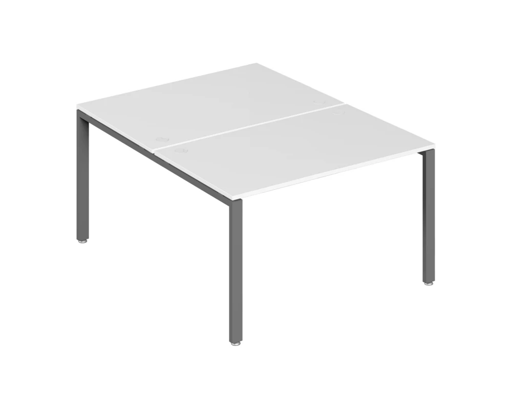 Бенч-система на 2 места 120x123x75 Trend Metal Белый