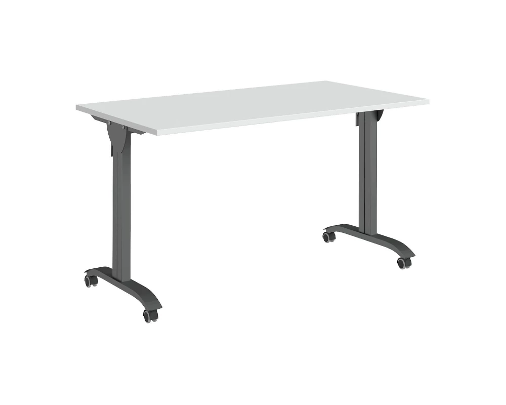 Стол мобильный складной 140 закругленная опора Trend Metal Белый