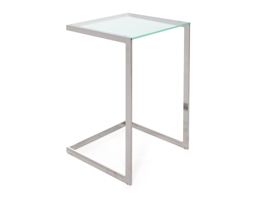 Стол кофейный 41x42x70 Tower Стекло/Хром