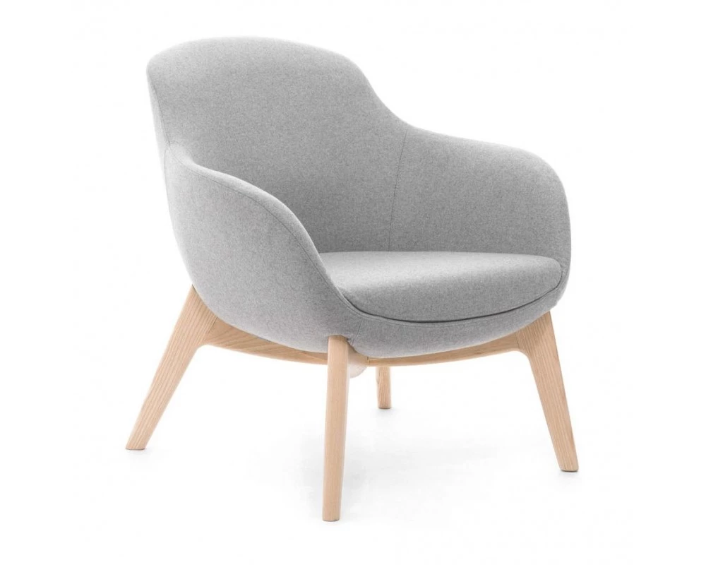 Кресло Noble Wood Войлок, Серый