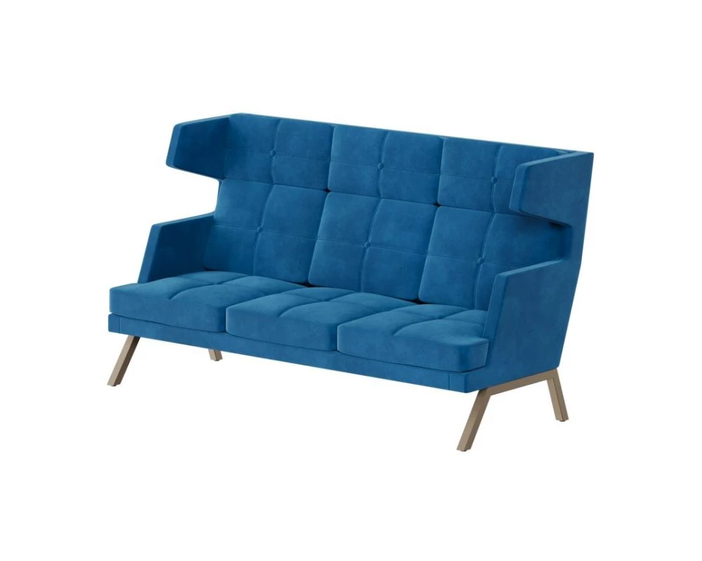 Диван трехместный высокий с декором из пуговиц Aldo