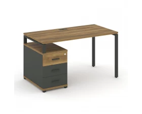 Стол письменный с 1 опорной тумбой CN.SP-304 W 1580/1946x720x750 Concept images