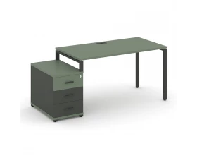 Стол письменный с 1 опорной тумбой CN.SP-304 W 1580/1946x720x750 Concept images