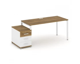 Стол письменный с 1 опорной тумбой CN.SP-304 W 1580/1946x720x750 Concept images