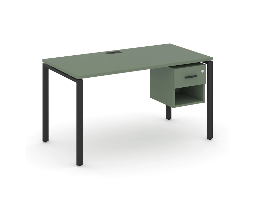 Стол рабочий с подвесной тумбой 1 открытой нишей и одним ящ. CN.SP-117 B 980x720x750 Концепт / Concept