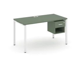 Стол рабочий с подвесной тумбой 1 открытой нишей и одним ящ. CN.SP-117 W 980x720x750 Концепт / Concept images