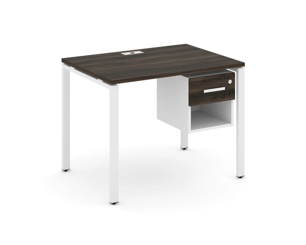 Стол рабочий с подвесной тумбой 1 открытой нишей и одним ящ. CN.SP-117 W 980x720x750 Концепт / Concept