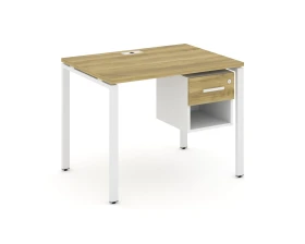 Стол рабочий с подвесной тумбой 1 открытой нишей и одним ящ. CN.SP-117 W 980x720x750 Концепт / Concept images