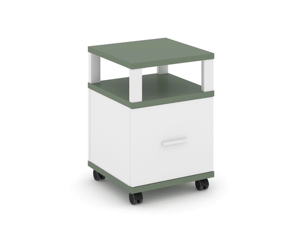 Тумба мобильная 1 распаш. фасад с надставкой CN.TUM-008 W 420x420x615 Concept