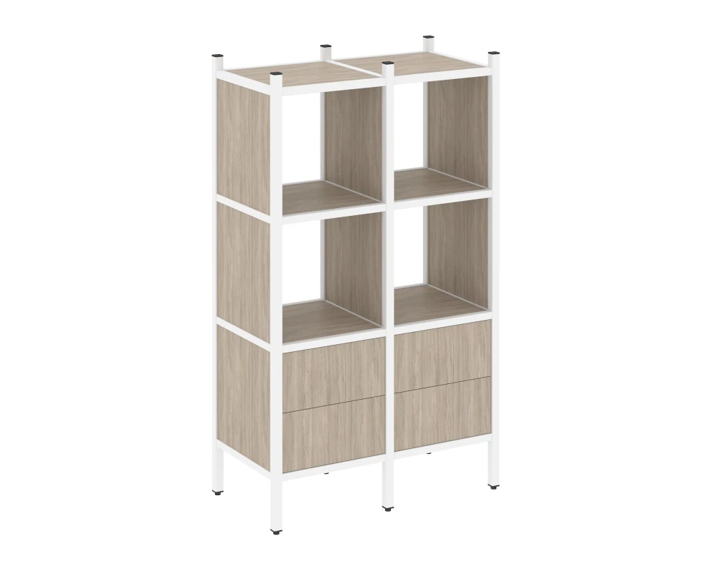 Прямой стеллаж L-03 862x446x1458 Лофт / Loft