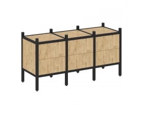 Прямой стеллаж L-06 1278x446x636 Loft images