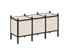 Прямой стеллаж L-06 1278x446x636 Loft images