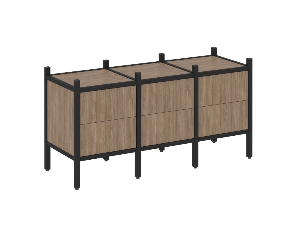 Прямой стеллаж L-06 1278x446x636 Loft