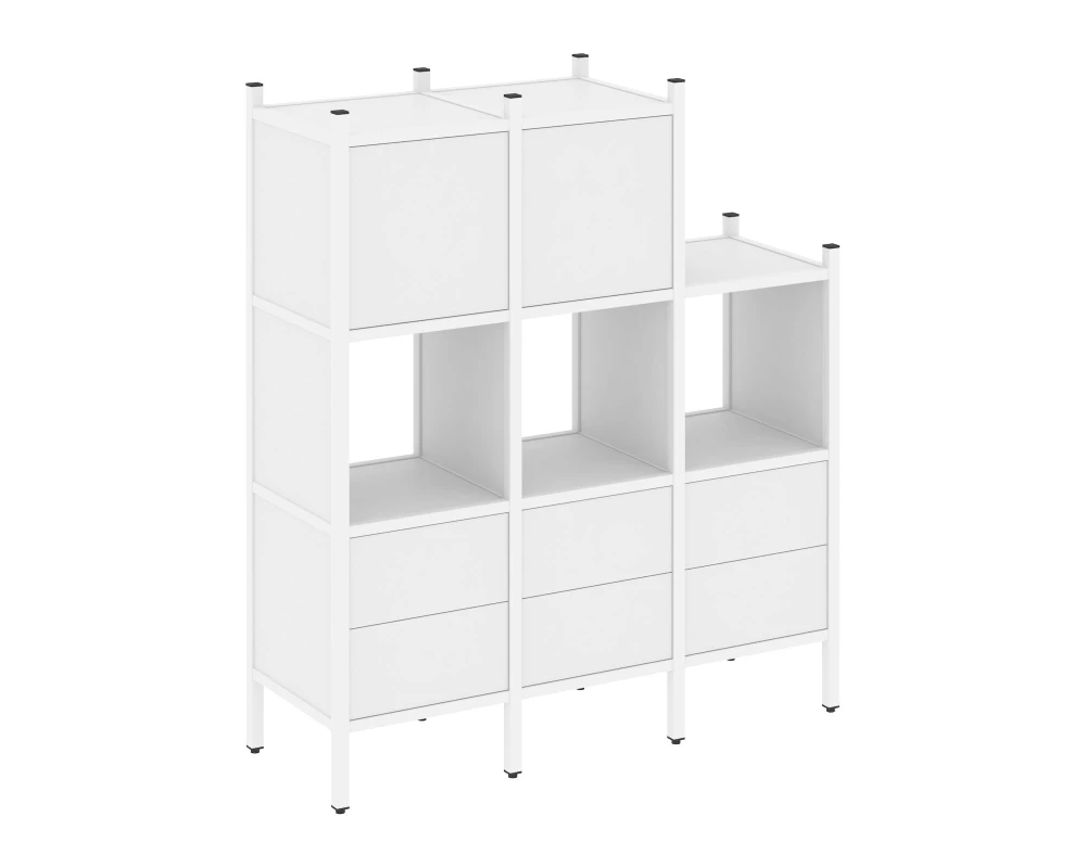 Прямой стеллаж L-15 1278x446x1458 Лофт / Loft