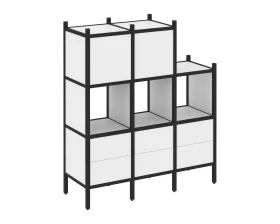 Прямой стеллаж L-15 1278x446x1458 Лофт / Loft images