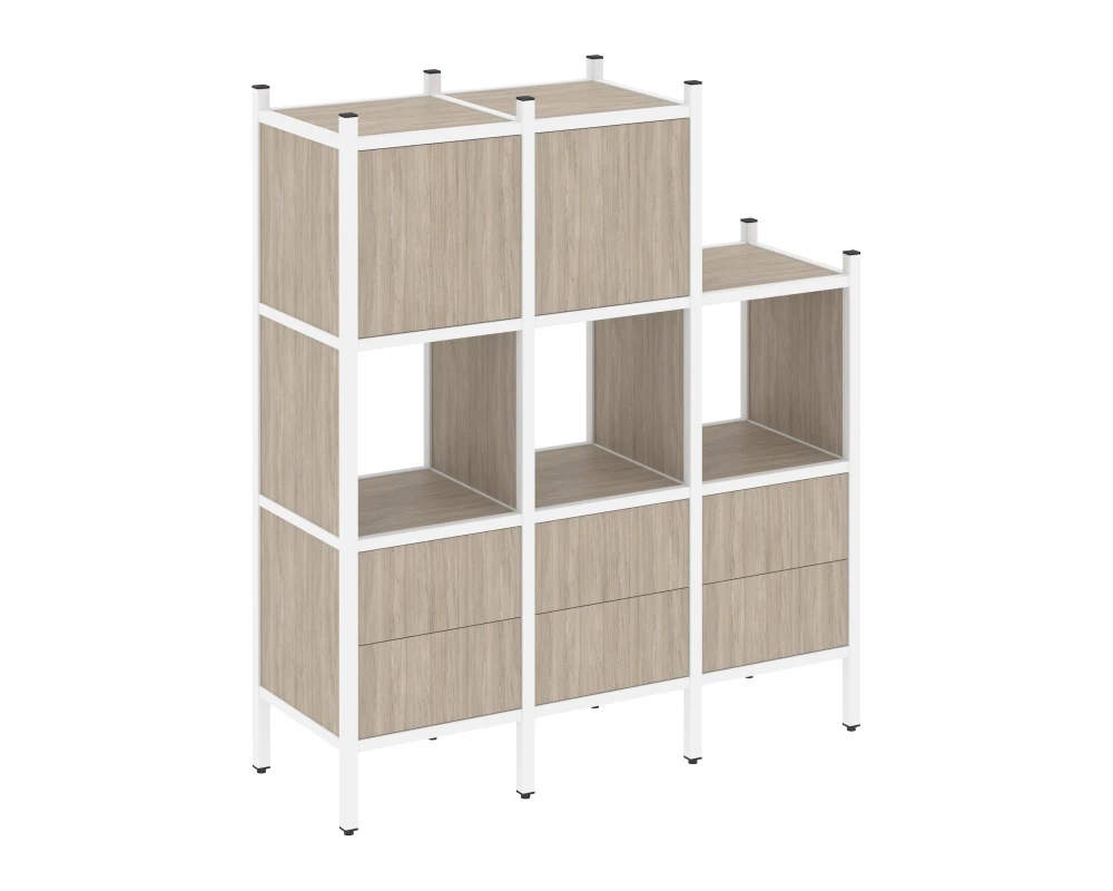 Прямой стеллаж L-15 1278x446x1458 Лофт / Loft