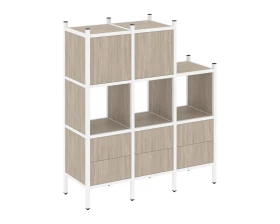 Прямой стеллаж L-15 1278x446x1458 Лофт / Loft images