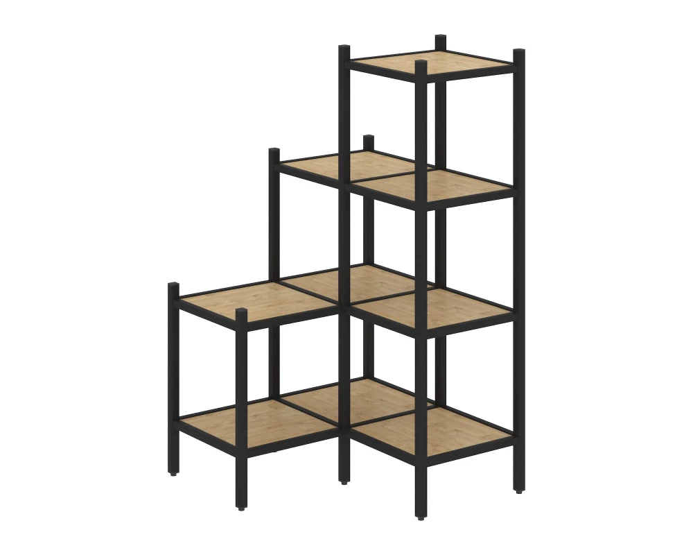 Угловой внутренний стеллаж L-36 862x862x1458 Loft