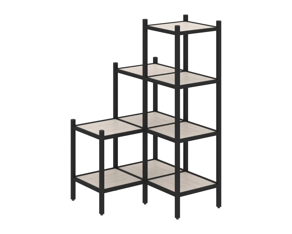 Угловой внутренний стеллаж L-36 862x862x1458 Loft