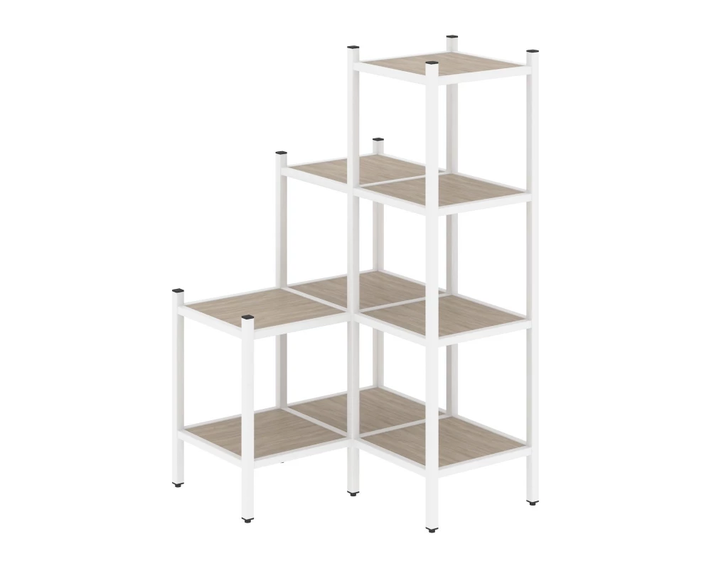 Угловой внутренний стеллаж L-36 862x862x1458 Loft