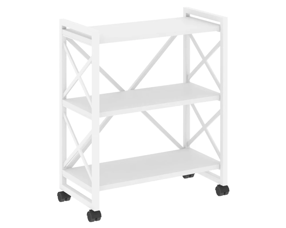 Стеллаж на колесных опорах - 3 полки 800х400х968 Лофт / Loft