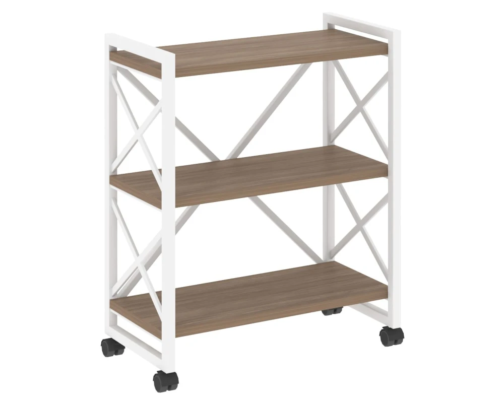 Стеллаж на колесных опорах - 3 полки 800х400х968 Лофт / Loft