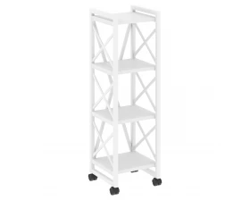 Стеллаж на колесных опорах - 4 полки 400х400х1334 Loft images