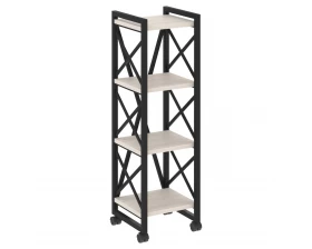 Стеллаж на колесных опорах - 4 полки 400х400х1334 Loft images