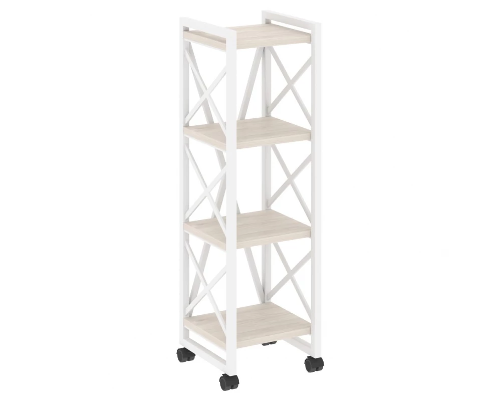Стеллаж на колесных опорах - 4 полки 400х400х1334 Loft