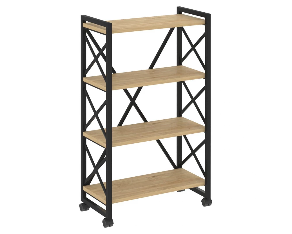 Стеллаж на колесных опорах - 4 полки 800х400х1334 Loft
