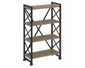 Стеллаж на колесных опорах - 4 полки 800х400х1334 Loft images