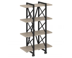 Стеллаж на колесных опорах - 4 полки V 800х400х1334 Loft images