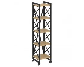 Стеллаж на колесных опорах - 5полок 400х400х1704 Loft images