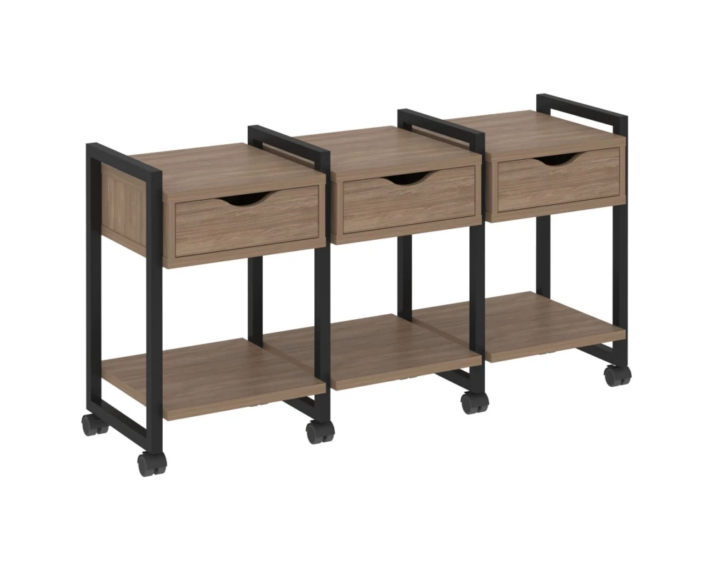 Тумба на колесных опорах наборная. Вариант №4 1440х460х767 Loft