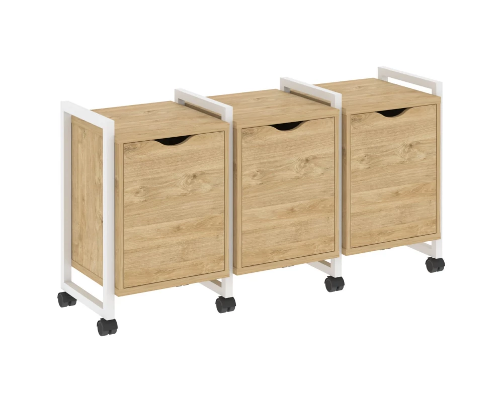 Тумба на колесных опорах наборная. Вариант №5 1440х460х767 Loft