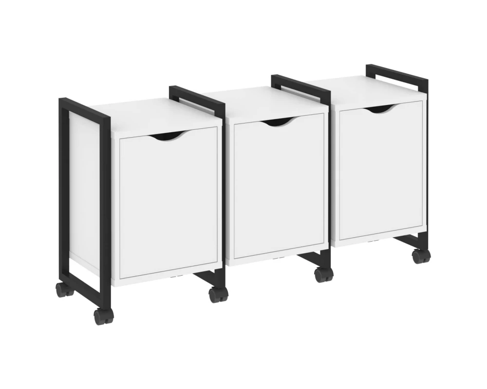 Тумба на колесных опорах наборная. Вариант №5 1440х460х767 Loft