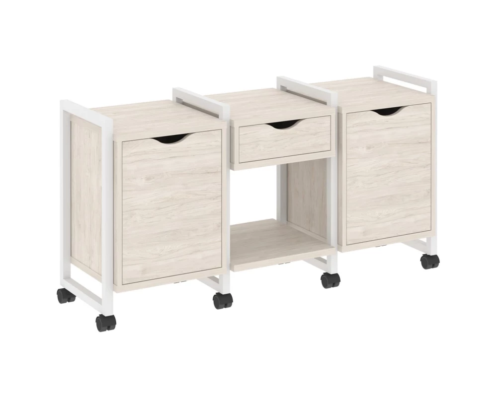 Тумба на колесных опорах наборная. Вариант №7 1440х460х767 Loft