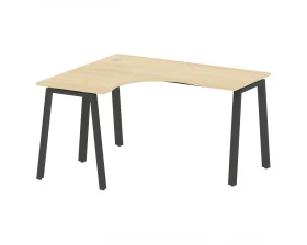 Стол криволинейный левый на А-образном м/к 140x120x75 Metal System images