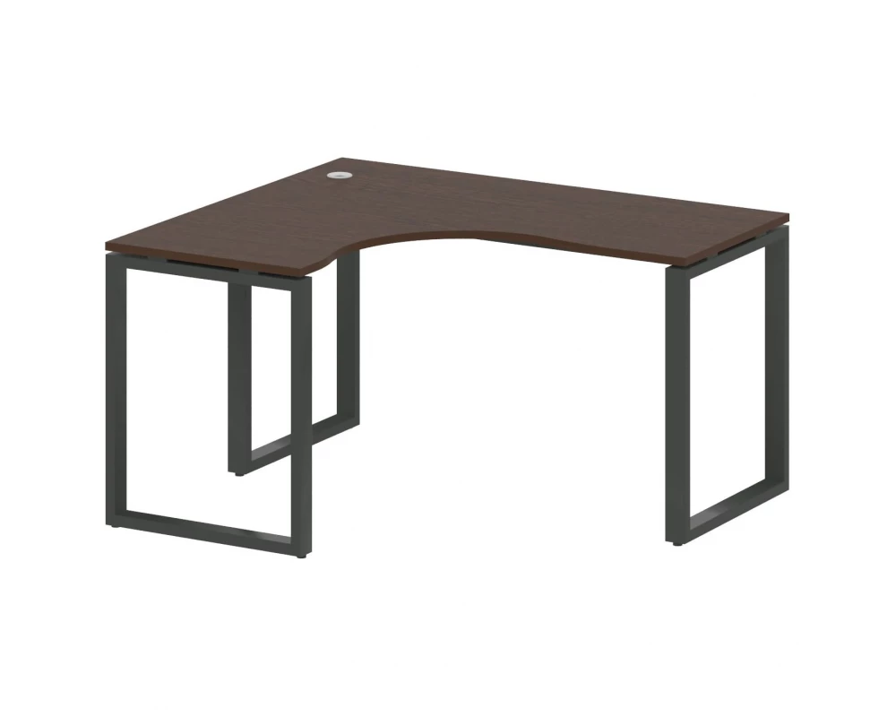 Стол криволинейный левый на О-образном м/к 140x120x75 Metal System