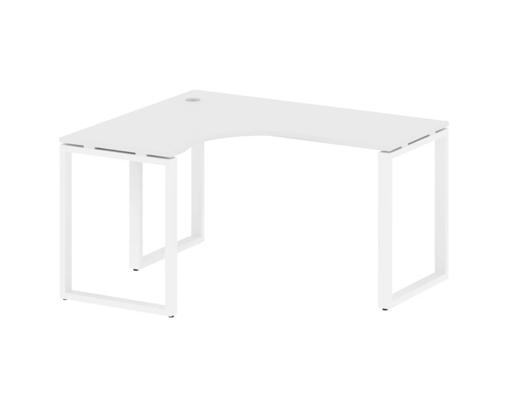 Стол криволинейный левый на О-образном м/к 140x120x75 Metal System