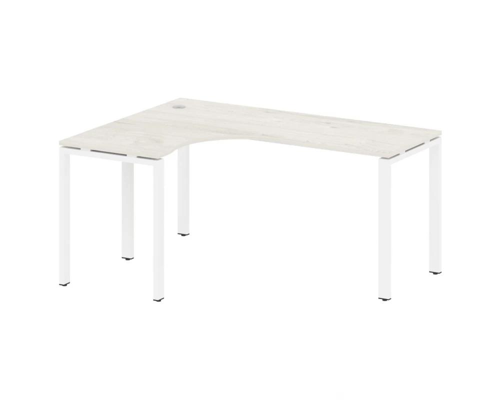 Стол криволинейный левый на П-образном м/к 160x120x75 Metal System