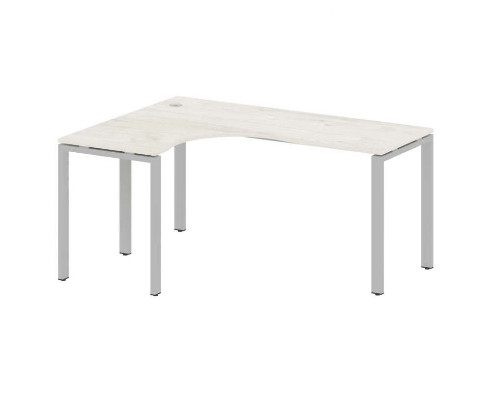 Стол криволинейный левый на П-образном м/к 160x120x75 Metal System