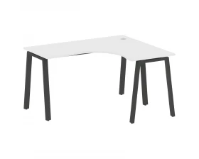 Стол офисный угловой правый на А-образном м/к 140x120x75 Metal System images