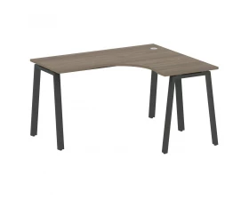 Стол офисный угловой правый на А-образном м/к 140x120x75 Metal System images